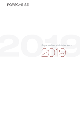Separate Financial Statements Fiscal Year 2019