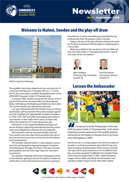 Newsletter Nr 1 – September 2008