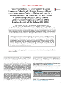 2018 Guideline Document on Chagas Disease