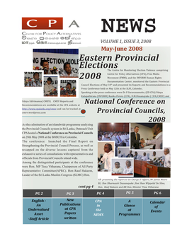 Eastern Provincial Elections 2008