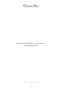 Consolidated Financial Statements