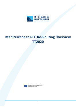 Mediterranean RFC Re-Routing Overview TT2020