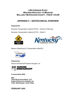 Geotechnical Overview