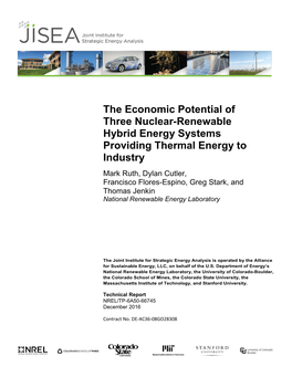 The Economic Potential of Three Nuclear-Renewable Hybrid Energy Systems Providing Thermal Energy to Industry