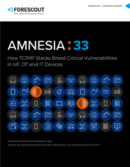AMNESIA 33: How TCP/IP Stacks Breed Critical Vulnerabilities in Iot