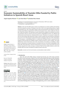 Economic Sustainability of Touristic Offer Funded by Public Initiatives in Spanish Rural Areas
