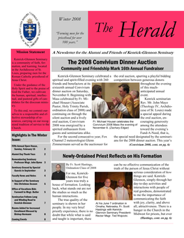 Newsletter for the Alumni and Friends of Kenrick-Glennon Seminary