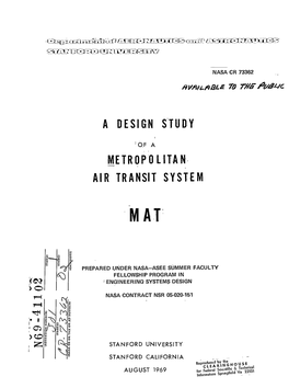A Design Study Me T Rop"Ol Itan Air Transit System