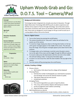 Grab and Go Camera and Ipad