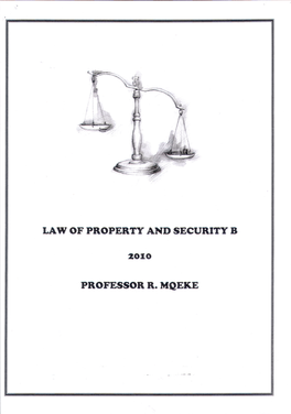 Law of Property and Security B