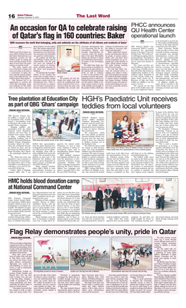 An Occasion for QA to Celebrate Raising of Qatar's Flag in 160