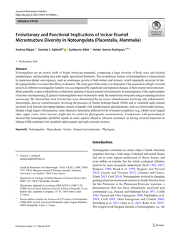 Evolutionary and Functional Implications of Incisor Enamel Microstructure Diversity in Notoungulata (Placentalia, Mammalia)