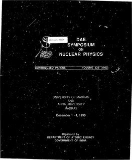 Dae Symposium Nuclear Physics