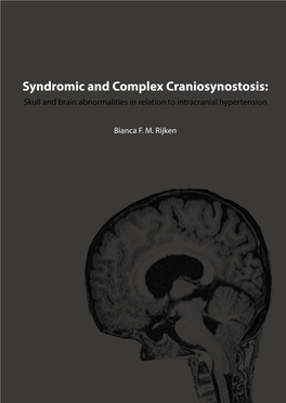 Syndromic and Complex Craniosynostosis: Craniosynostosis: and Complex Syndromic
