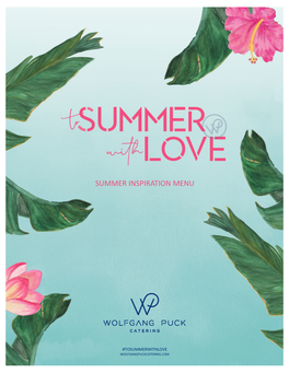 Summer Inspiration Menu