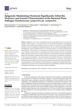 Epigenetic Modulating Chemicals Significantly Affect the Virulence