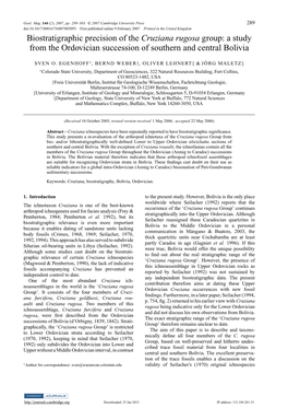 Biostratigraphic Precision of the Cruziana Rugosa Group: a Study from the Ordovician Succession of Southern and Central Bolivia