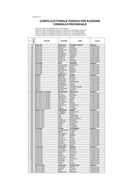 Corpo Elettorale Passivo Consiglio Allegato C