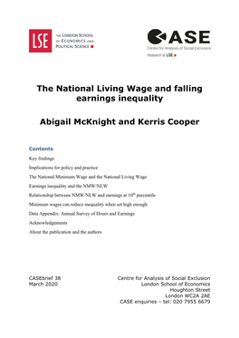 The National Living Wage and Falling Earnings Inequality