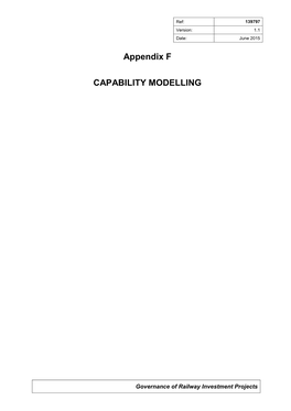 Appendix F CAPABILITY MODELLING