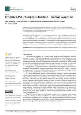 Peripartum Pubic Symphysis Diastasis—Practical Guidelines