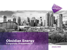 Obsidian Energy Corporate Presentation