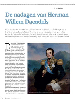 De Nadagen Van Herman Willem Daendels