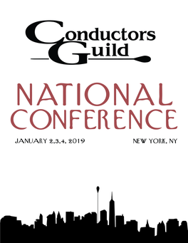 View the 2019 Conductors Guild NYC Conference Program Booklet!