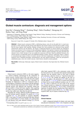 Gluteal Muscle Contracture: Diagnosis and Management Options