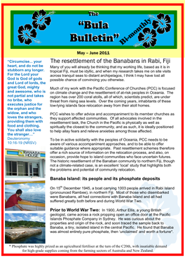 The Resettlement of the Banabans in Rabi, Fiji Heart, and Do Not Be Many of You Will Already Be Thinking That My Working Life, Based As It Is in Stubborn Any Longer