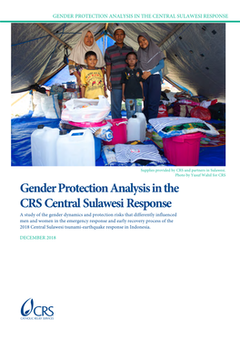 Gender Protection Analysis in the CRS Central Sulawesi Response