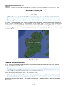 The Irish Mountain Ringlet [Online]