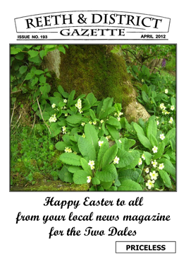 Happy Easter to All from Your Local News Magazine for the Two Dales PRICELESS