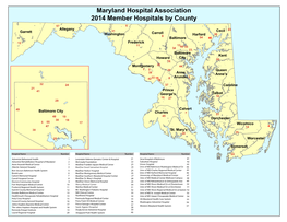 Maryland Hospitals by County 2014