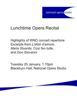 Lunchtime Opera Recital