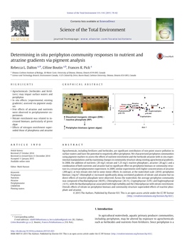 Determining in Situ Periphyton Community Responses to Nutrient and Atrazine Gradients Via Pigment Analysis