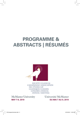 Programme & Abstracts