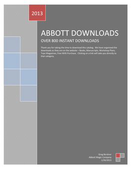 Abbott Downloads Over 800 Instant Downloads