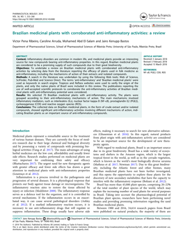 Brazilian Medicinal Plants with Corroborated Anti-Inflammatory Activities: a Review