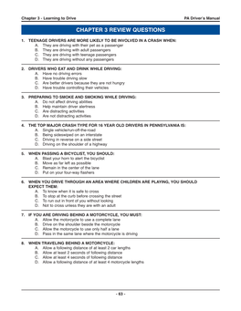 Chapter 3 Review Questions