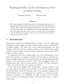 Topological Paths, Cycles and Spanning Trees in Infinite Graphs