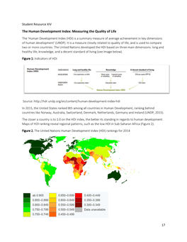 The Human Development Index: Measuring the Quality of Life