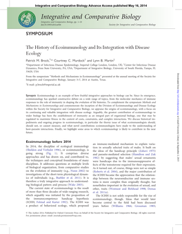 Integrative and Comparative Biology Advance Access Published May 16, 2014 Integrative and Comparative Biology Integrative and Comparative Biology, Pp