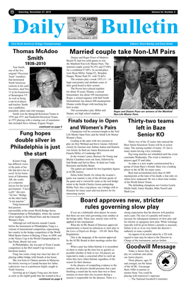 27, 2010 Volume 83, Number 2 Daily Bulletin