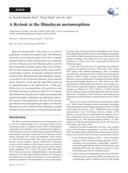 A Re-Look at the Himalayan Metamorphism