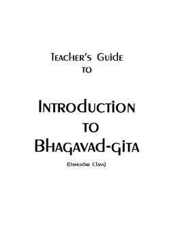 Introduction to BI-Tagavad-Gita