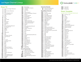 Las Vegas Channel Lineup