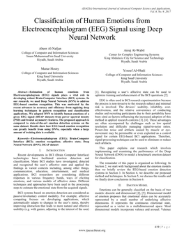 Classification of Human Emotions from Electroencephalogram (EEG) Signal Using Deep Neural Network