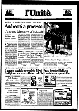 Andreotti a Processo L'amarezza Del Senatore: Un'ingiustizia