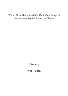 The Urban Image of North-West English Industrial Towns